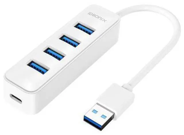 Main image of 4-Port USB 3.0 Hub Multi High Speed HUB Splitter Expansion PC Macbook White