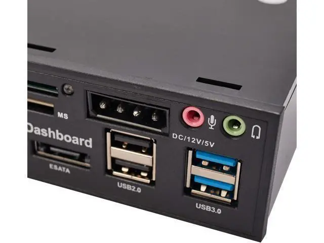 Alt view image 6 of 7 - 5.25 Inch USB 3.0 Front Panel Pc USB 3.0/2.0 Hub E-Sata Sata Audio Multi Card Reader for Computer Case Optical Drives Bay/2415