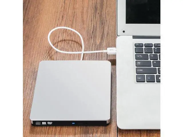 Alt view image 5 of 7 - USB 3.0 External DVD Drive,Portable Slim USB 3.0&USB-C CD DVD +/-RW Drive Burner CD/DVD Player Writer,High Speed Transfer for Laptop MacBook Desktop iMac Mac OS Windows XP/7/8/10/Vista(Silver)