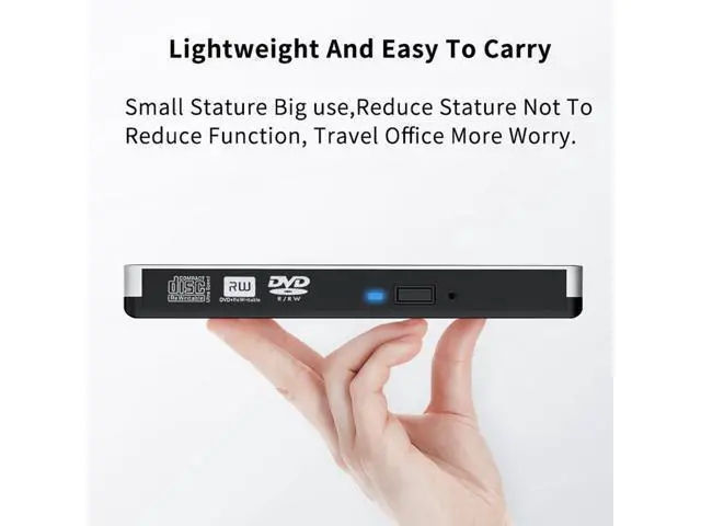 Alt view image 6 of 7 - USB 3.0 External DVD Drive,Portable Slim USB 3.0&USB-C CD DVD +/-RW Drive Burner CD/DVD Player Writer,High Speed Transfer for Laptop MacBook Desktop iMac Mac OS Windows XP/7/8/10/Vista(Silver)