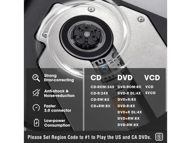 Alt view image 6 of 7 - External CD DVD +/-RW Drive USB 3.0 Type-C, Ultra Slim Portable Aluminum DVD CD ROM Optical Drive Burner Reader Writer for Apple Mac MacBook Pro/ Air, iMac, Windows 11/10/8/7 Laptop PC, Silver