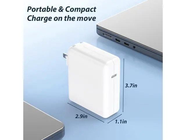 Alt view image 5 of 5 - 140W Charger for MacBook Pro 16 14 inch Mac Air 15 13 inch 2025 2024 2023 2022 2021 M1M4 Type C Fast Charger Power Adapter & 6.6FT Type C to Magnetic 3 Cable LED Applicable 2021-2025