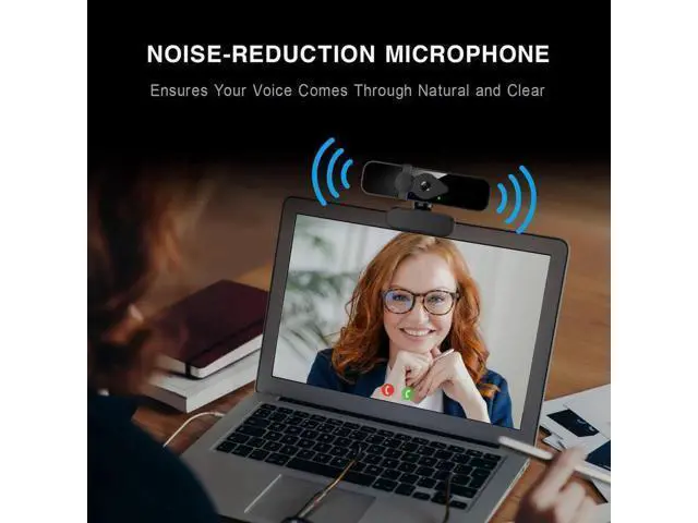 Alt view image 3 of 6 - 2K Webcam for PC, 85° View USB Computer Camera, with Noise Canceling Microphone & Privacy Cover, HD Web Camera for Desktop Laptop Monitor Mac Streaming, Gaming & Video Calling Webcam