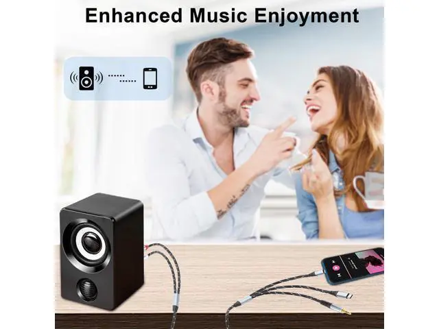 Alt view image 4 of 7 - 3.5mm to RCA Cable Lightning to RCA Male to Aux Audio Adapter HiFi Sound Headphone Jack Adapter (3 in 1 Audio Cable) Connector for iPhone/iPad Speaker MP3 Tablet HDTV(6FT)