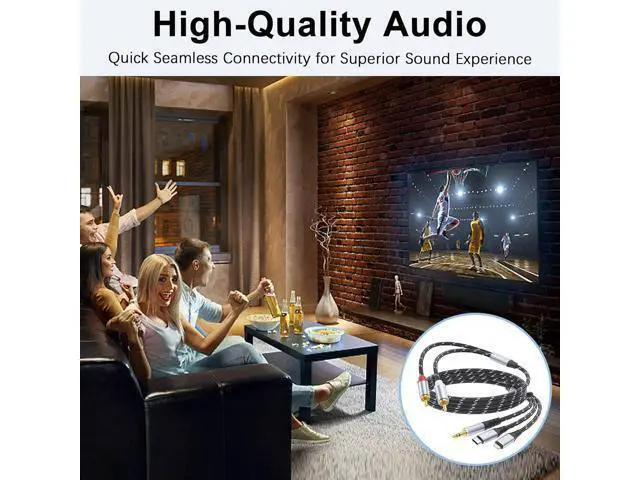 Alt view image 5 of 7 - 3.5mm to RCA Cable Lightning to RCA Male to Aux Audio Adapter HiFi Sound Headphone Jack Adapter (3 in 1 Audio Cable) Connector for iPhone/iPad Speaker MP3 Tablet HDTV(6FT)