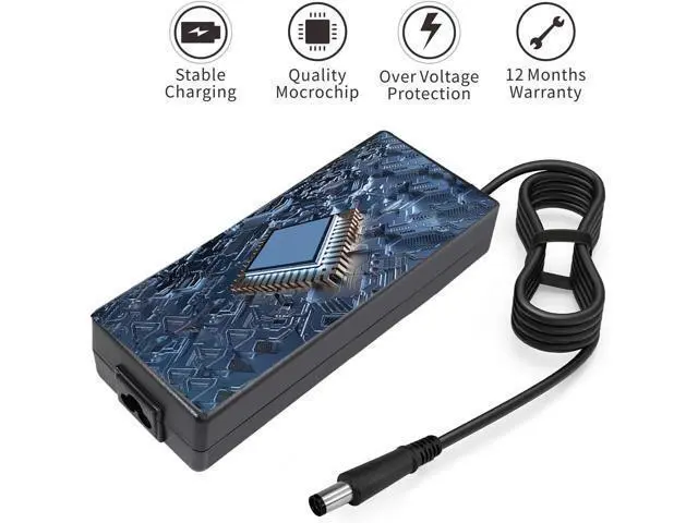 Alt view image 4 of 7 - PA-4E 130W 19.5V 6.7A DA130PE1-00 JU012 CM161 Laptop AC Adapter Charger for Dell 15 7000 7559,Docking Station XPS 15(L502x) 17(L702x) Alienware 13 R2 DA130PE1-00 Gaming Power Supply Cord