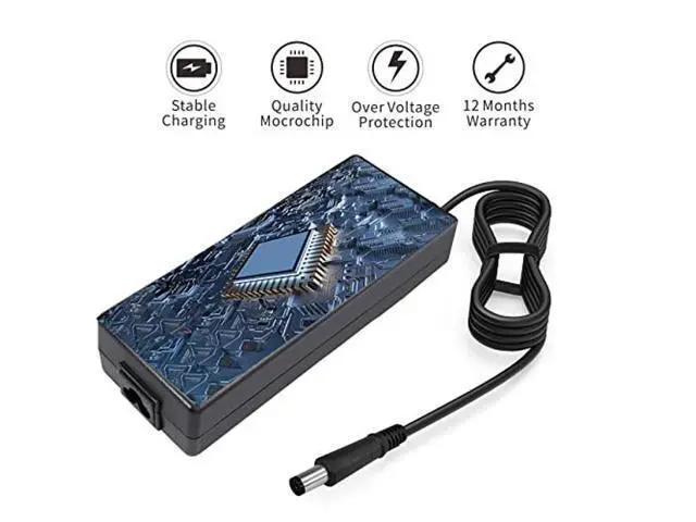 Alt view image 4 of 5 - PA-4E 130W 19.5V 6.7A DA130PE1-00 JU012 CM161 Laptop AC Adapter Charger for Dell 15 7000 7559,Docking Station XPS 15(L502x) 17(L702x) Alienware 13 R2 DA130PE1-00 Gaming Power Supply Cord