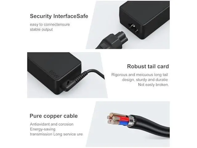 Alt view image 6 of 7 - 65W USB C Charger for Lenovo Thinkpad T480s T580s L580 L590 E580 E585, Chromebook 100e 300e 500e Replacement for 65W Lenovo Laptop Charger