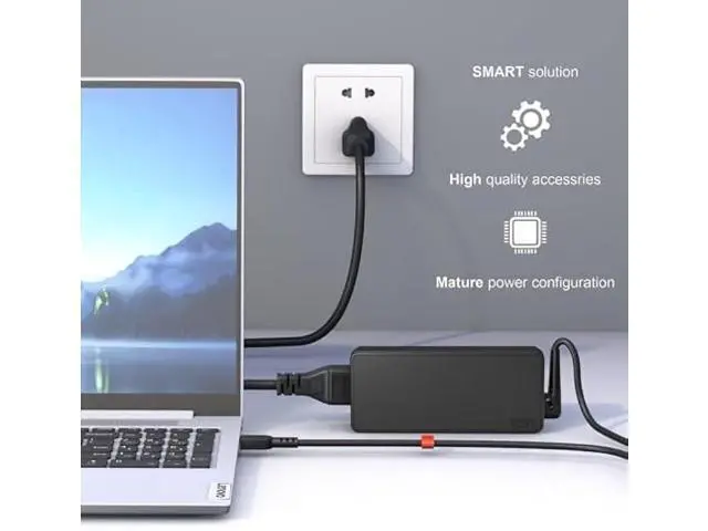 Alt view image 7 of 7 - 65W USB C Charger for Lenovo Thinkpad T480s T580s L580 L590 E580 E585, Chromebook 100e 300e 500e Replacement for 65W Lenovo Laptop Charger