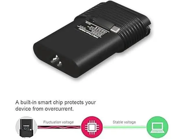 Alt view image 7 of 7 - USB C 65W Laptop Charger Replacement for Dell Latitude 5285 5289 5290 7212 7275 7285 7290 7390 7420 Dell XPS 13 9350 9360 9365 9370 9380 Chromebook 3100 3400 5190 LA65NM190 Power Supply