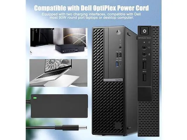Alt view image 5 of 5 - 90W OptiPlex Power Cord Compatible with Dell OptiPlex 3060 3080 3050 7050 5050 9020 7040 7060 7070 5060 5070 5090 3070 3020 Micro Desktop Power Supply Inspiron 17 14 15 3000 5000 7000 Laptop Charger