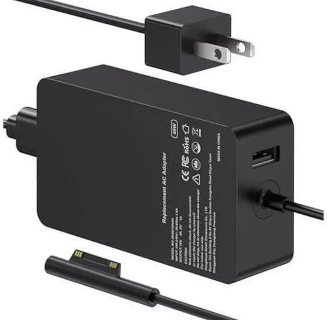 Main image of Surface Pro Laptop Charger 65W Compatible with Microsoft Surface Pro 7, 10, 9, 8, 7+, 6, 5, 4, 3, X, Windows Surface Laptop 6, 5, 4, 3, 2, 1, Surface Go Tablet, Surface Book 3, 2, 1, Support 44W, 36W