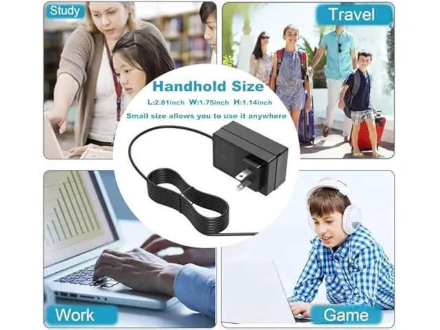 Alt view image 6 of 7 - 12V AC Adapter Charger for SGIN M17 Pro M17Pro M17S 17 Inch 17.3 Windows 11 Laptop Notebook Computer PC Power Supply Adaptor Cord Wall Plug