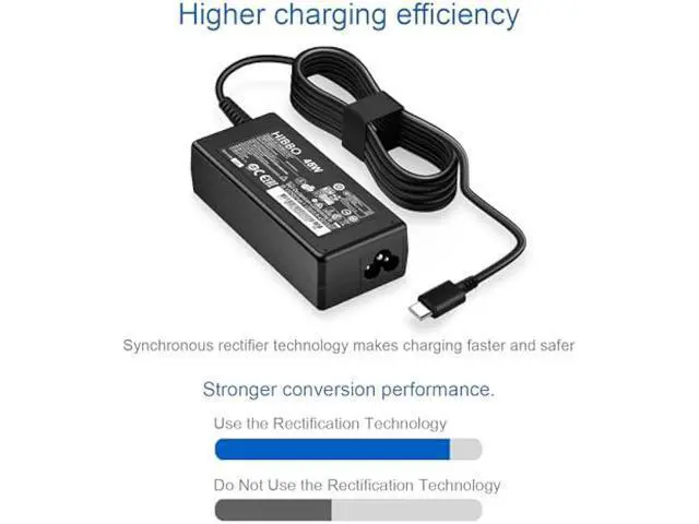 Alt view image 4 of 6 - Chromebook Charger USB C Laptop Charger Compatible with HP, Lenovo, Dell, Acer, Asus, Samsung, Google Type C 45W Universal Power Adapter