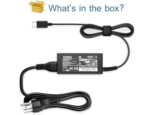 Alt view image 5 of 6 - Chromebook Charger USB C Laptop Charger Compatible with HP, Lenovo, Dell, Acer, Asus, Samsung, Google Type C 45W Universal Power Adapter