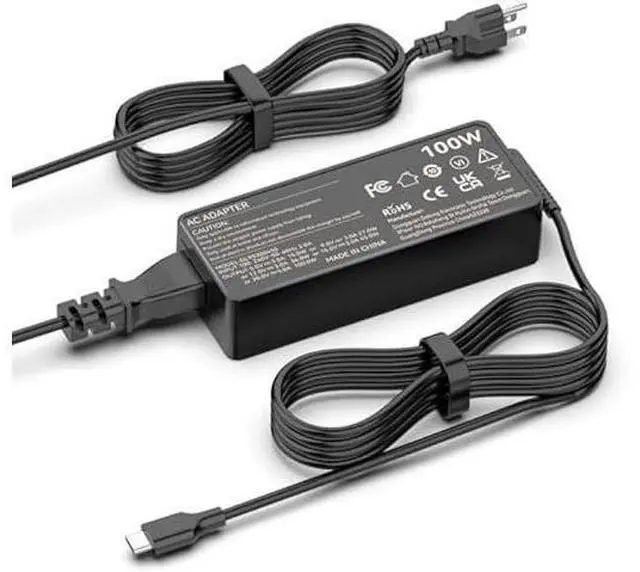 Main image of 100W USB C Laptop Charger, Fast Charger Compatible with Lenovo ThinkPad, Yoga, HP, Asus, Acer, Dell, MSI, MacBook Pro/Air Laptops and Tablets; Universal Type C Chromebook Laptop Power Supply Cord