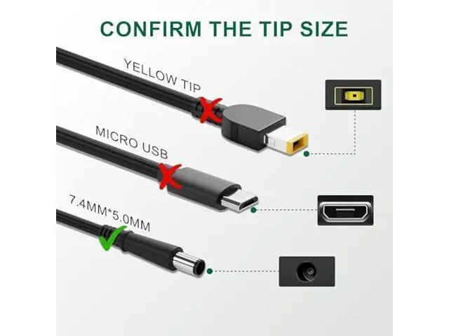 Alt view image 2 of 7 - 90W Laptop Charger Compatible with Dell Latitude 5510 5410 5511 5501 5411 5401 5310 2-in-1 P96G P97G P98G P80F PA-10 Laptop Power Adapter