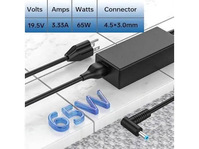 Alt view image 5 of 5 - 65W 19.5V 3.33A Charger Compatible with HP Probook 440 450 G10 G8 213349-109 L25298-001 710412-001 Laptop Power Adapter