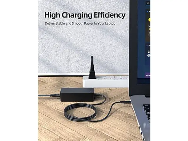Alt view image 6 of 6 - 65W AC Charger Adapter Fit for Dell-Latitude 3301, Latitude 3310 P95G002 2-in-1 P118G001 Laptop Power Supply Cord