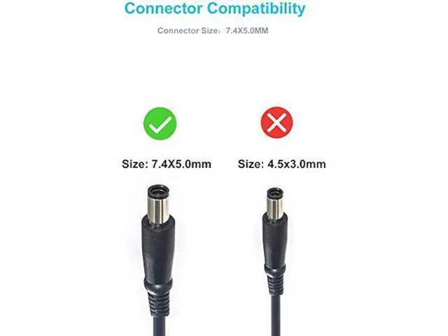Alt view image 4 of 6 - AC Charger Fit for Dell Inspiron M431R 5435 M531R 5535 M731R 5735 Laptop Power Supply Adapter Cord