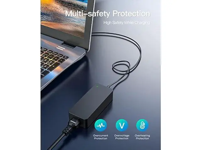 Alt view image 5 of 7 - 90W Charger Fit for Dell Latitude 5310 5410 5510 5501 5401 5511 5411 2 in 1 P96G P97G P98G P80F PA-10 La90pm111 Laptop Power Adapter Cord Supply