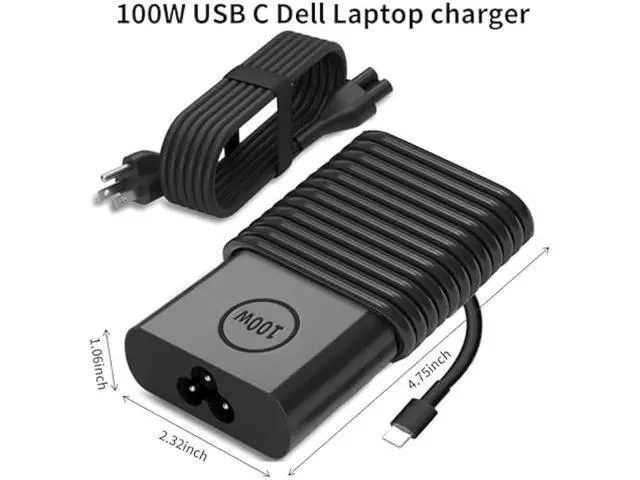 Alt view image 2 of 6 - 100W USB C for Dell Laptop Charger Compatible with Dell Latitude 5540 5440 7340 Dell Precision 3580 5480 Type C Adapter