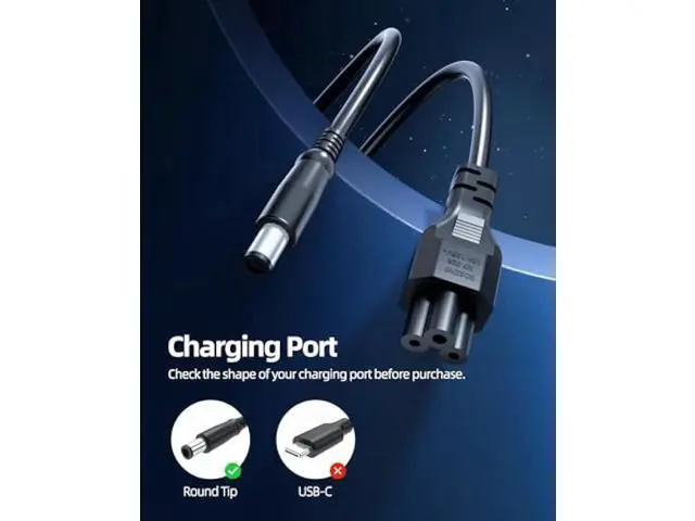 Alt view image 2 of 7 - 90W 65W AC Charger Fit for Dell Inspiron 3521 3646 15 Laptop Power Supply Adapter Cord