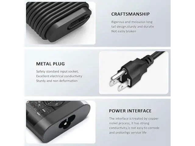 Alt view image 5 of 7 - New GAN Slim AC Adapter,100W USB C Laptop Charger for DELL Latitude 5540 5440 5340 7440 Inspiron 14 Power Cord,for Dell 100W Laptop Charger