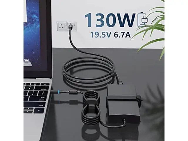 Alt view image 6 of 6 - 130W AC Charger for Dell inspiron 15 7559,Dell Precision 3510 3520 3530 M90 M2400 M4400 M4500 M6300,PA-4E LA130PM121 DA130PE1-00 JU012 Laptop Adapter