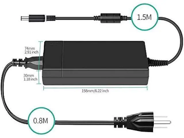 Alt view image 4 of 5 - 180w 19.5V 9.23A AC Laptop Charger Fit for DELL Precision 7510 7520 7530 7540 7550 7560 3530 7730 5530 M4600 M4700 M4800 M6400 M4500 DA180PM111 Laptop Adapter Power Supply Cord