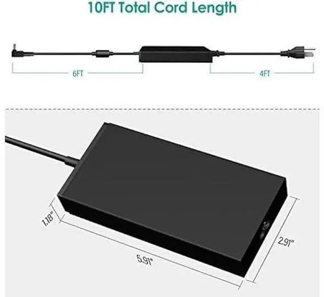 Alt view image 2 of 7 - 135W AC Charger Fit for Acer AN515-55 53 53AG 52KW 56S8 52H0 77KS 51ZY 73AA 76F5 54Q0 76EA 57NA ADP-135KB T Laptop Power Adapter