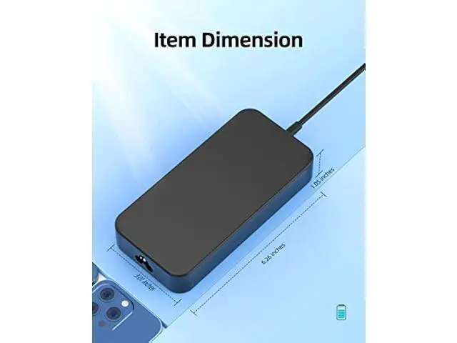 Alt view image 6 of 7 - 135W AC Charger Fit for Lenovo Legion 5 Y520 Y530 Y730 Y740 Y7000 Y7000P 5-15ARH05 Y520-15IKBA Y520-15IKBM Laptop, Slim tip Design