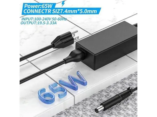 Alt view image 2 of 5 - 19.5V 3.33A 65W Laptop Charger Compatible with HP G4 G6 G7 G32 G42 G56 G60 G61 G62 G71 G72 Dv3 Dv4 Dv5 Dv6 Dv7 Dm4 M6 M7 Power Adapter Supply Cord