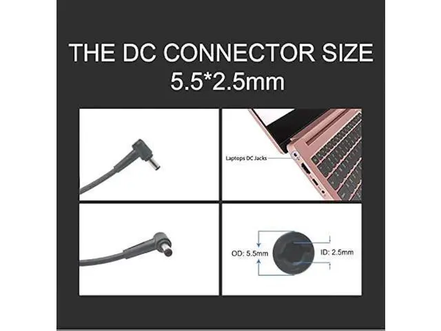 Alt view image 4 of 6 - 150W Laptop Adapter 19.5V 7.7A A17-150P1A AC Adapter for Asus Laptop Charger 5.5x2.5mm(not 4.5x3.0mm)