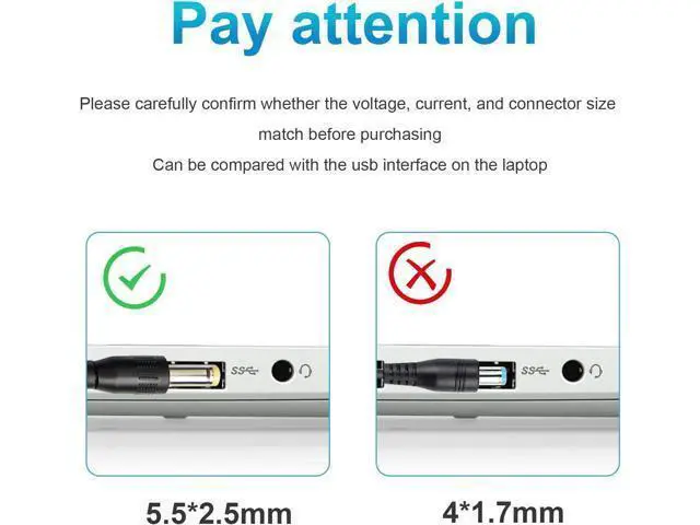 Alt view image 5 of 7 - AC Doctor INC 19V 4.74A 90W Universal AC Power Adapter Laptop Charger for HP Toshiba ASUS IBM Lenovo New 5.5x2.5mm