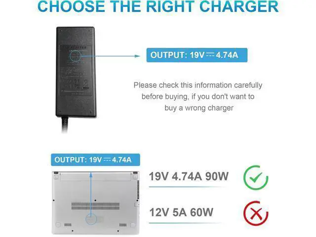 Alt view image 7 of 7 - AC Doctor INC 19V 4.74A 90W Universal AC Power Adapter Laptop Charger for HP Toshiba ASUS IBM Lenovo New 5.5x2.5mm