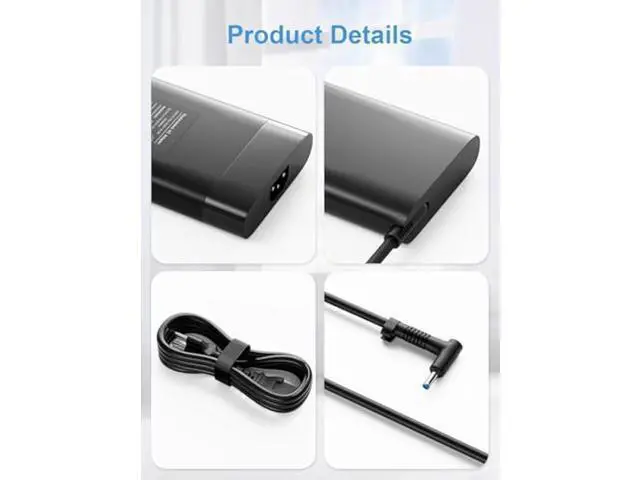 Alt view image 5 of 5 - 200W Laptop Charger Compatible with HP Victus Gaming 15 16 Omen Gaming 15 17 Pavilion 15 17 TPN-DA10 L00818-850 Power Supply Cord AC Adapter