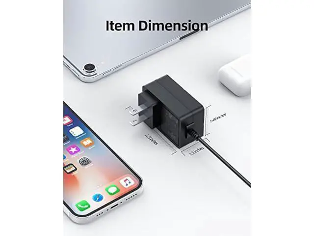 Alt view image 4 of 7 - 12V 2A AC Charger Fit for Chuwi UBook X/Pro X CWI535, GemiBook 13 14 Pro CWI529 Laptop Power Supply Adapter Cord