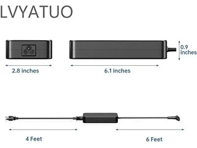 Alt view image 4 of 7 - 19V 6.32A 120W AC Adapter Fit for Asus FX504 UX510UW N56J N56VM N56VZ N750 N500 G50 N53S N55 Laptop, A15-120P1A PA-1121-28 Charger
