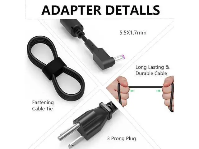 Alt view image 3 of 3 - 135W Charger Fit for Acer Nitro 5 AN515 AN515-51 AN515-41 AN515-53 AN515-52 AN515-43 AN517-51 Laptop Adapter