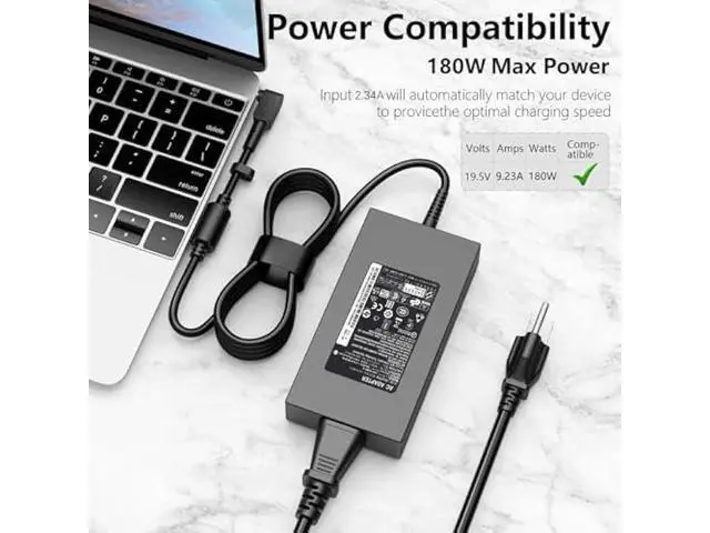 Alt view image 5 of 7 - 180W Laptop Charger Compatible with Acer Predator Series Charger