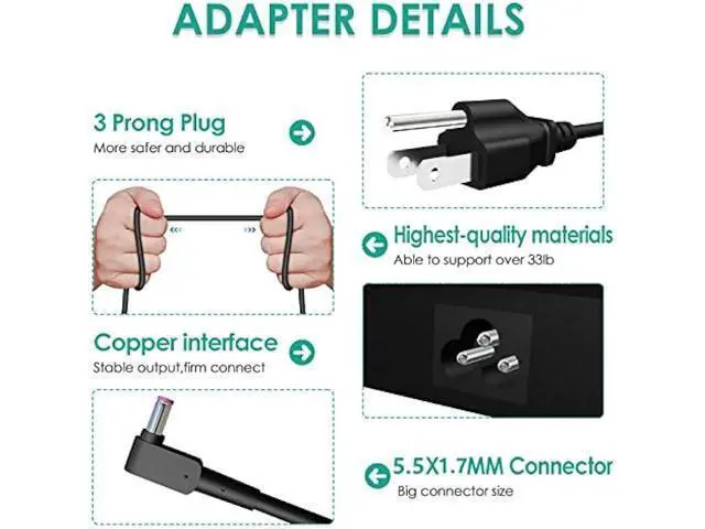 Alt view image 3 of 7 - 135W AC Charger Fit for Acer AN515-55 53 53AG 52KW 56S8 52H0 77KS 51ZY 73AA 76F5 54Q0 76EA 57NA ADP-135KB T Laptop Power Adapter