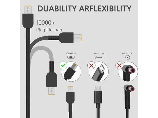Alt view image 5 of 7 - Slim 170W Laptop Charger Compatible with Lenovo ThinkPad P1 P17 P16 P16v P15v P15 Gen 7 6 5 4 3 2 1 Extreme X1 P50 P51 P52 P53 P70 P71 P73 Legion Slim 5 5i Yoga Pro 9i ADL170SCC3A Power Adapter