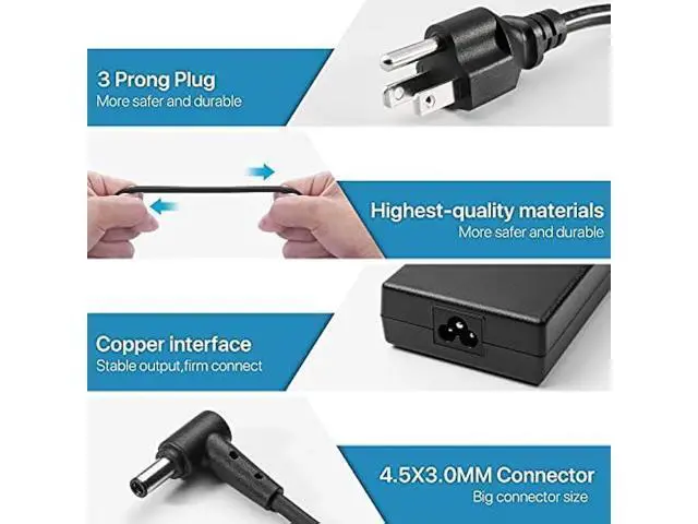 Alt view image 3 of 6 - 180W Charger Fit for MSI Katana GF66 GF76, Pulse GL66 GL76 WF66 WF76, GV15 Thin, A17-180P4B A18-150P1A 957-15621P-104 Power Adapter Supply Cord