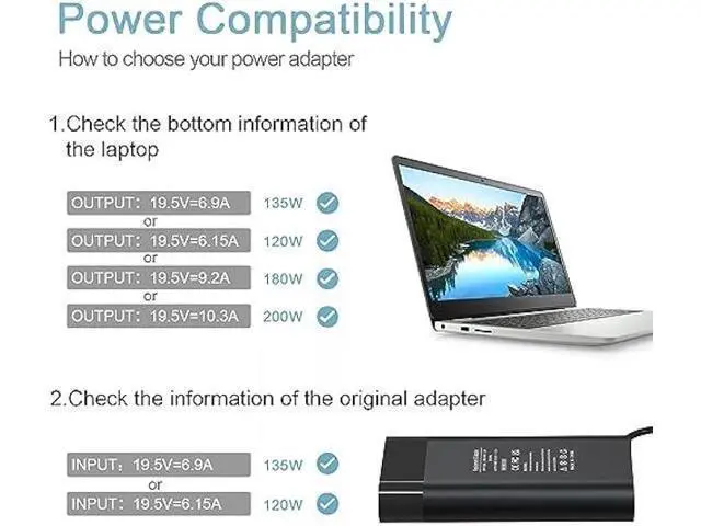 Alt view image 7 of 7 - 200W Laptop Charger 10.3A 19.5V for HP Omen Pavilion 15 16 17 Gaming Laptop, Zbook 15 17 ZBook Fury Create Studio Envy 15 2020 TPN-DA10 Gaming Laptop Power Adapter Supply