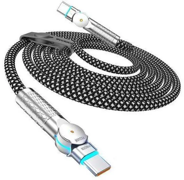 Main image of USB C to USB C Cable 10FT 240W 180°Rotating USB C Cable Braided Type C Charger Cable Fast Charge for iPhone 16/16Pro/16Plus/16ProMax MacBook Air iPad Pro Pixel Galaxy S23/S24 Ultra-Black