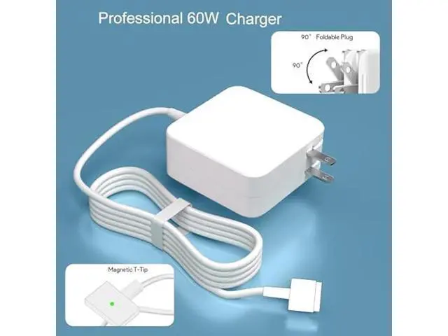 Alt view image 5 of 6 - 60W T-Tip Compatible with Mac Book Pro Charger,Magnetic Power Adapter Charger, Laptop Charger Compatible with Mac Book Pro 13-Inch Retina Display(Between 2012-2015)