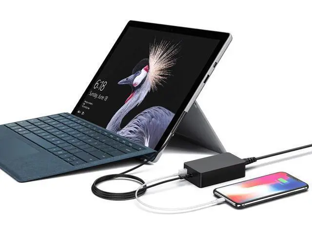 Alt view image 6 of 7 - Surface Laptop Pro Charger 65W 44W 36W 24W Compatible with Surface Pro 3/4/5/6/7/8/9/X Laptop 1/2/3/4 Go 1/2/3 Book 1/2/3 Power Supply Adapter