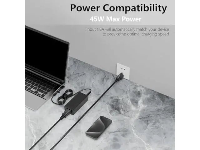Alt view image 4 of 6 - Laptop Charger fit for Acer Aspire 3 14 15 A314 A314-22 A314-23p A315-23 A315-22 A315-34 A315-58 A315-58G A315-57G A315-44P A315-24 A315-51P A315-24P A315-35 n23c3 Laptop Power Cord