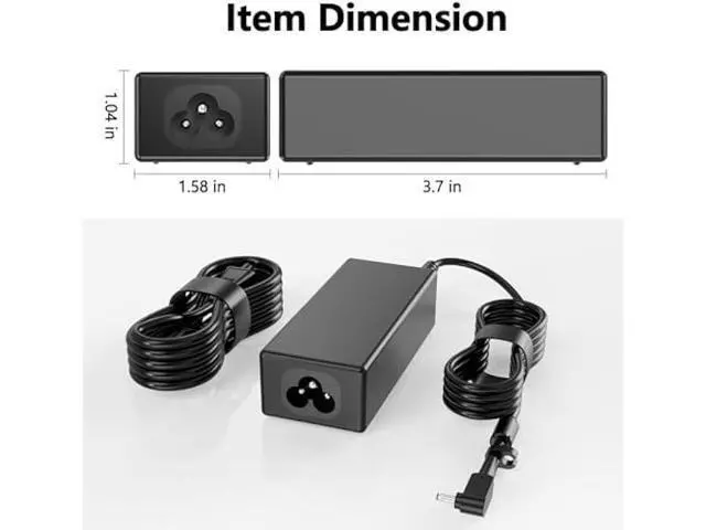 Alt view image 5 of 6 - Laptop Charger fit for Acer Aspire 3 14 15 A314 A314-22 A314-23p A315-23 A315-22 A315-34 A315-58 A315-58G A315-57G A315-44P A315-24 A315-51P A315-24P A315-35 n23c3 Laptop Power Cord
